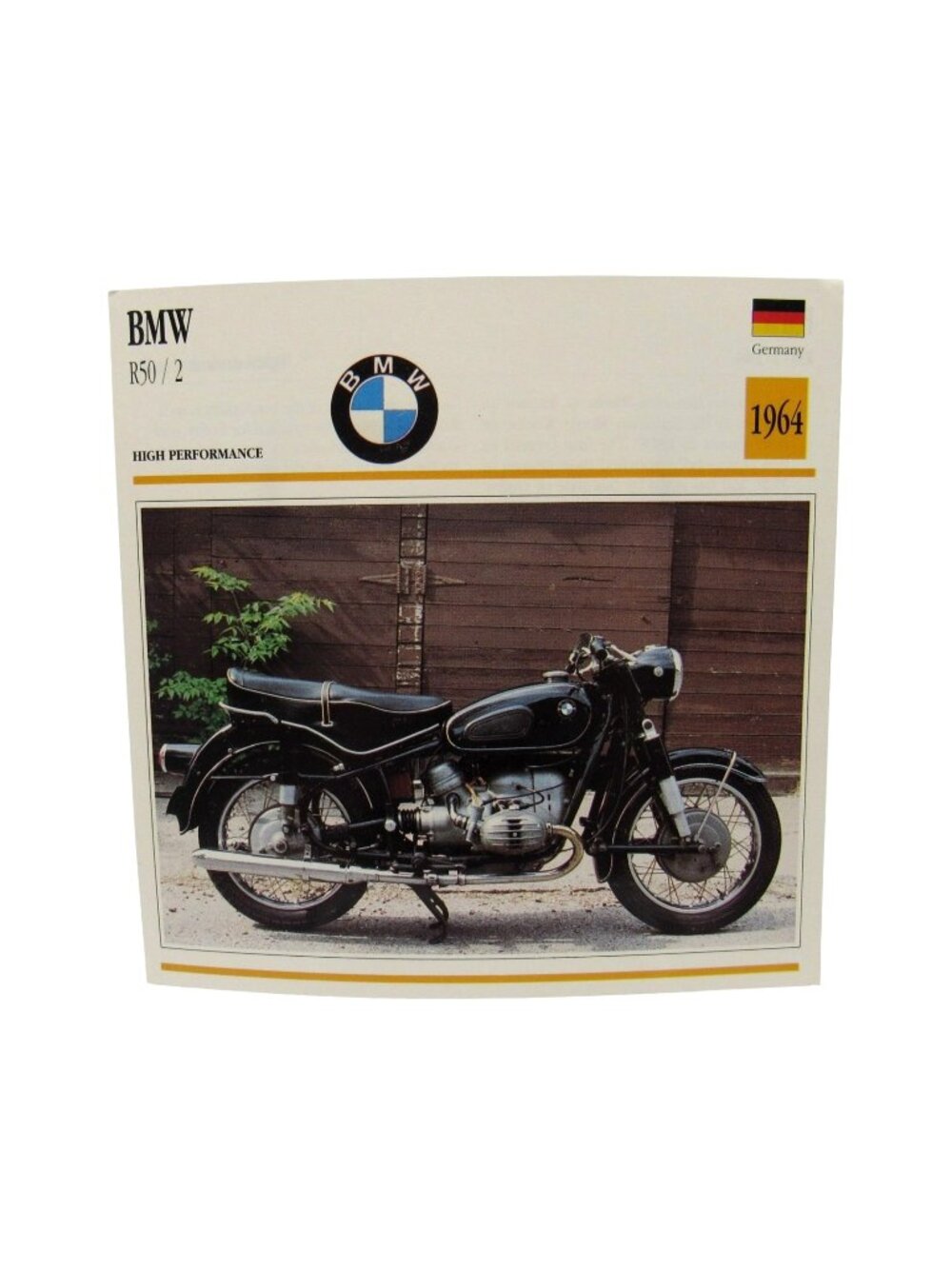 BMW R50 / 2 1964 Germany Atlas Edito-Service SA Motorcycle Card